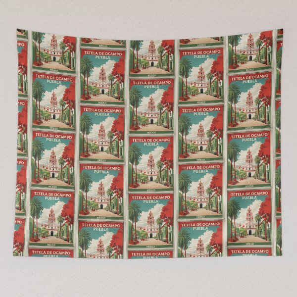 Item preview, Tetela de Ocampo Puebla Magic Town Vintage Travel Tourism Poster  designed and sold by TravelersGems.
