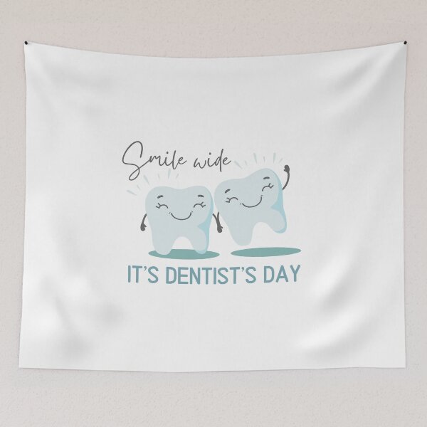 Item preview, Smile wide, it's Dentist's Day  designed and sold by Babinooart.