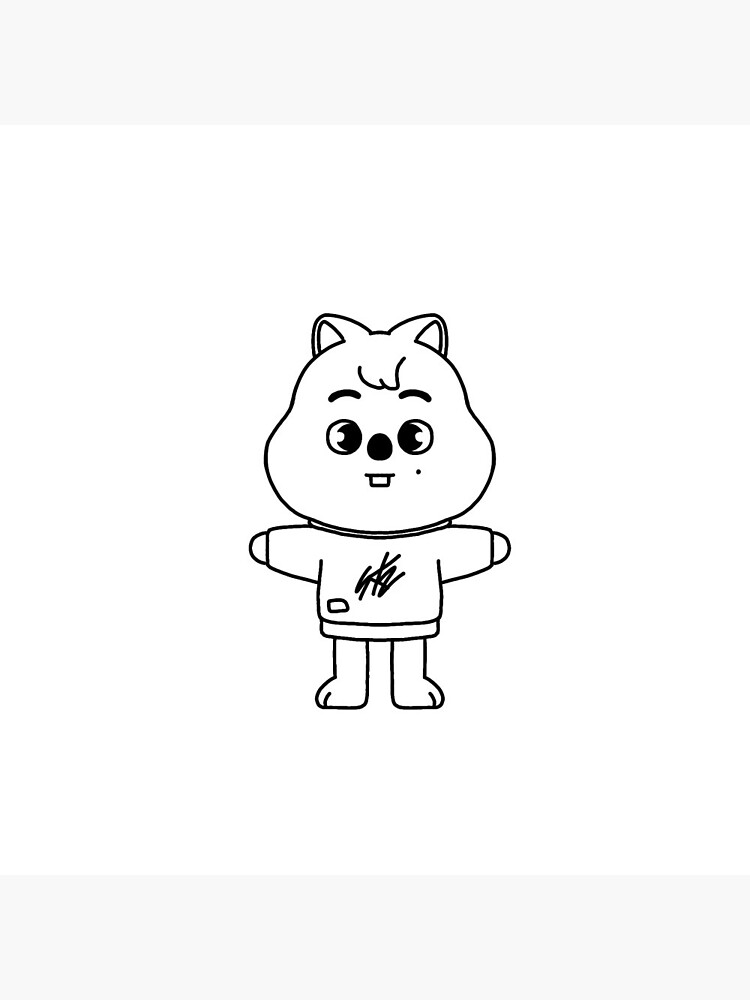 Stray Kids - Skzoo HanQuokka [BLACK OUTLINE]