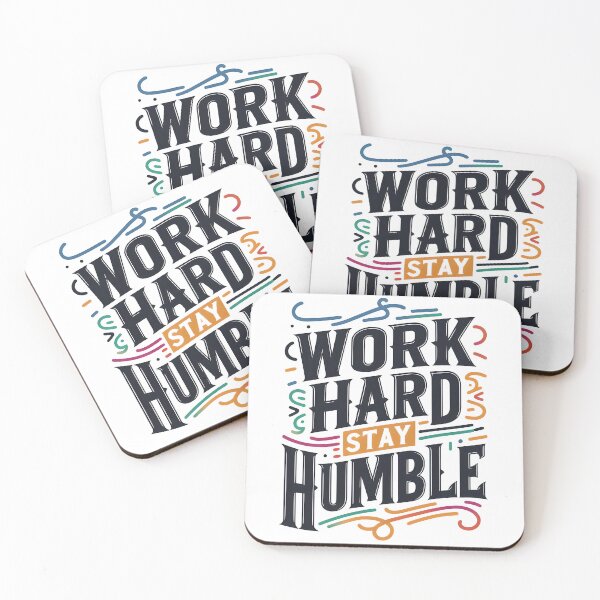 Item preview, Work hard stay humble, typography designed and sold by maxmaj.