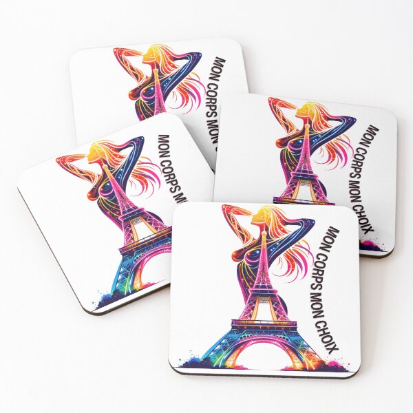 Item preview, Neon Eiffel Women's Rights Triumph Mon Corps Mon Choix designed and sold by MidModMaison.