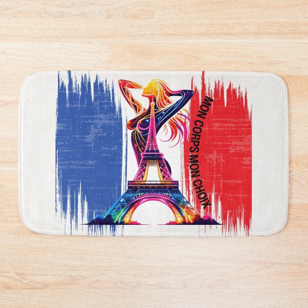 Item preview, Neon Eiffel Women's Rights Triumph Mon Corps Mon Choix designed and sold by MidModMaison.