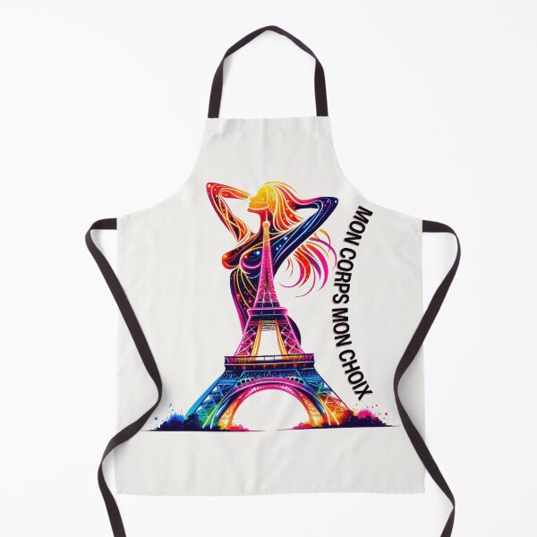 Item preview, Neon Eiffel Women's Rights Triumph Mon Corps Mon Choix designed and sold by MidModMaison.