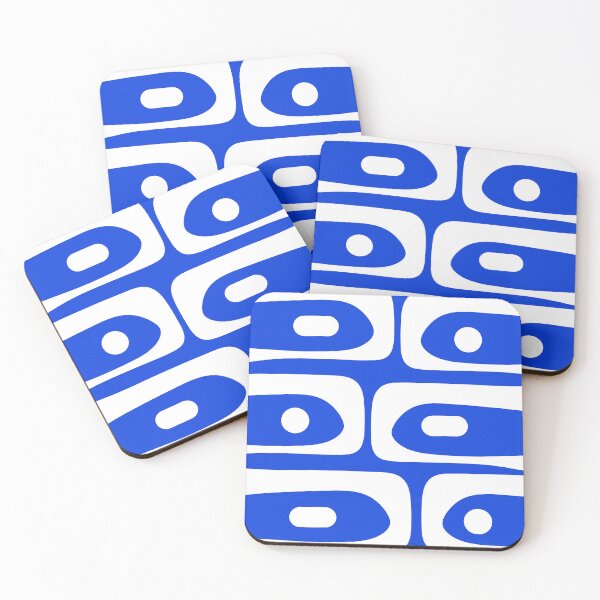 Item preview, Mid Century Modern Royal Blue Piquet Bold Minimal Abstract designed and sold by kierkegaard.