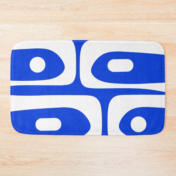 Item preview, Mid Century Modern Royal Blue Piquet Bold Minimal Abstract designed and sold by kierkegaard.