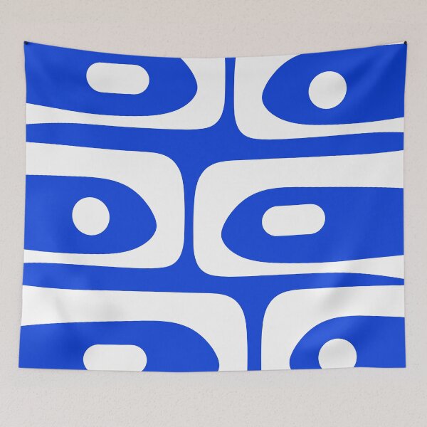 Item preview, Mid Century Modern Royal Blue Piquet Bold Minimal Abstract designed and sold by kierkegaard.