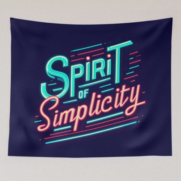 Item preview, Spirit of simplicity, typography, retro designed and sold by maxmaj.