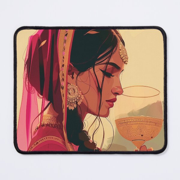 Item preview, Modern Indian Woman Drinking Art designed and sold by Rockwpapart.