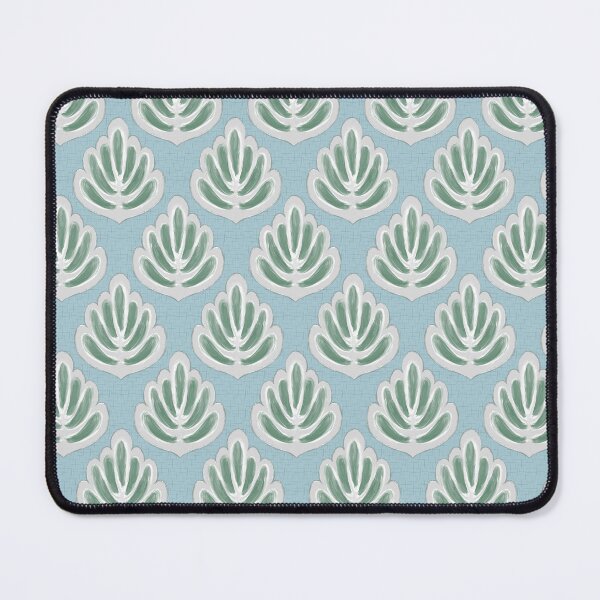 Item preview, Artsy leaf on robins egg blue linen designed and sold by Sharilea.