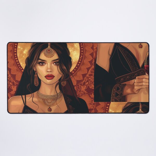 Item preview, Modern Indian Woman Drinking Art designed and sold by Rockwpapart.