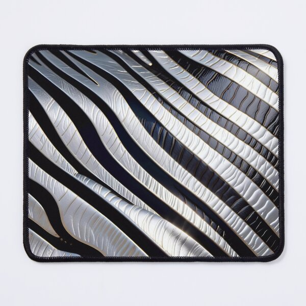 Item preview, Abstract Silver Zebra Skin Pattern designed and sold by TheArtOfPat.