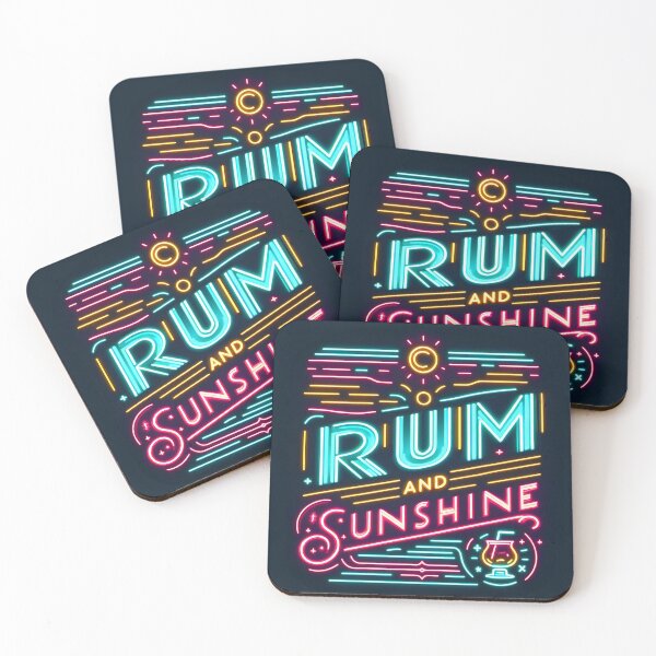Item preview, Rum and Sunshine, typography, retro designed and sold by maxmaj.