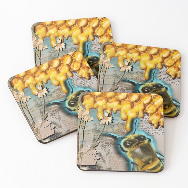 Item preview, Bee Collage  designed and sold by jReneeLovesArt.