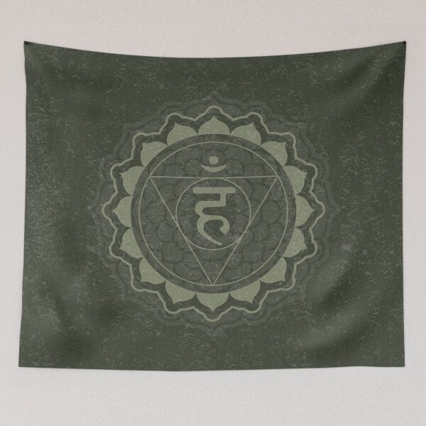 Item preview, Throat Chakra Mandala - Pine + Sage designed and sold by Irene Estelle.