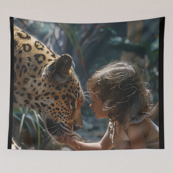Item preview,  Thought Provoking-Child Facing Wild Animal C168-3 designed and sold by MPCFICTION.