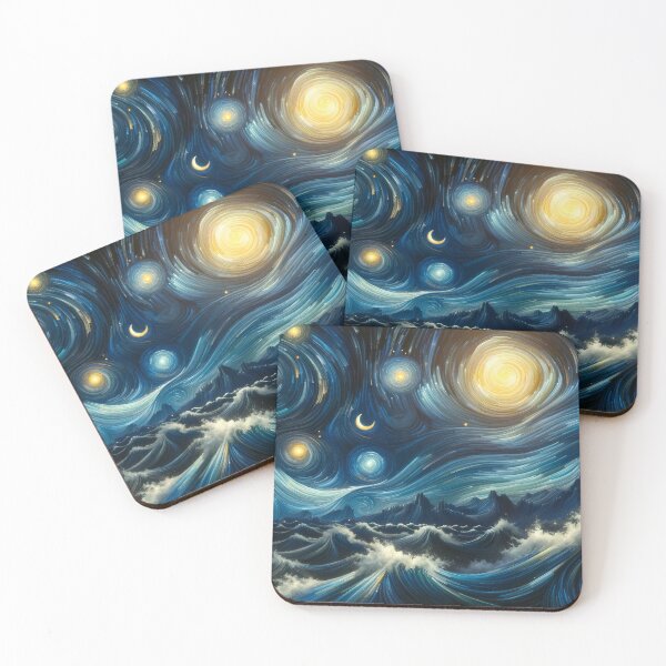Item preview, Starry Night Ocean Swirls designed and sold by JuniperFinch.