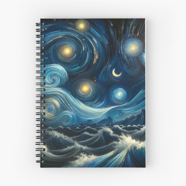 Item preview, Starry Night Ocean Swirls designed and sold by JuniperFinch.