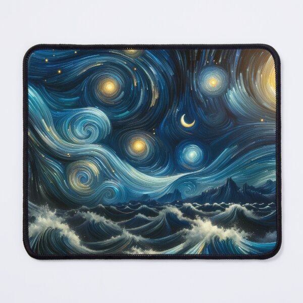 Item preview, Starry Night Ocean Swirls designed and sold by JuniperFinch.