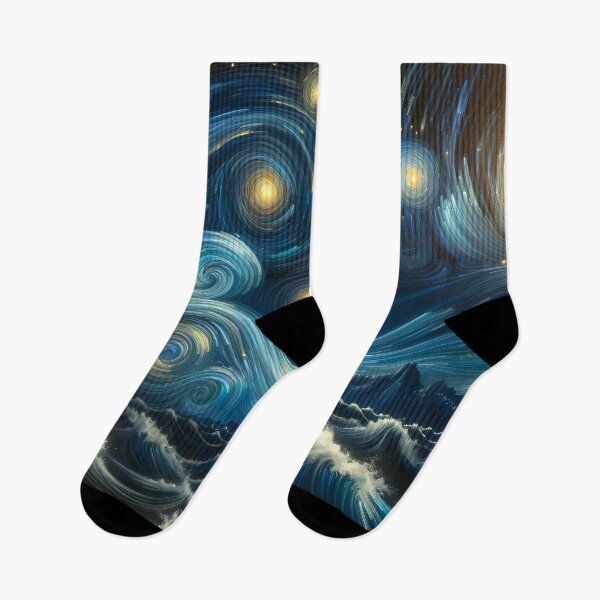 Item preview, Starry Night Ocean Swirls designed and sold by JuniperFinch.
