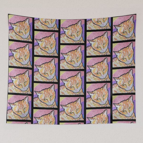 Item preview, Ginger Cat - Traditional art - paint pens designed and sold by Dopamine Dumpster.