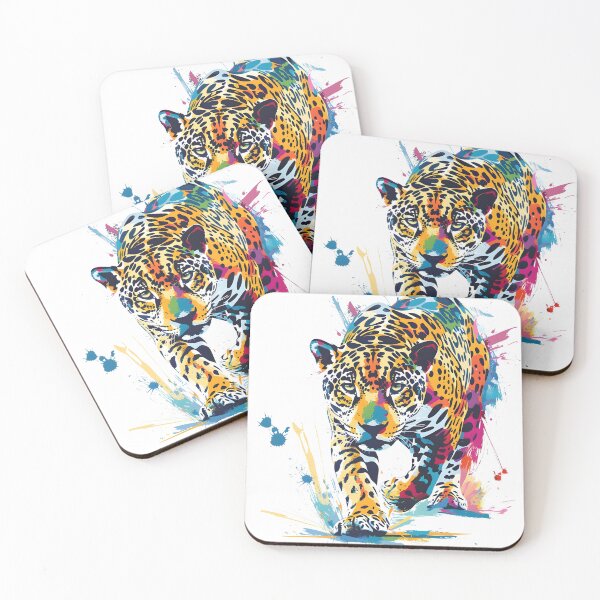 Item preview, Colorful paint splatter leopard print designed and sold by dcrc.