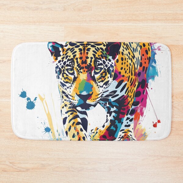 Item preview, Colorful paint splatter leopard print designed and sold by dcrc.