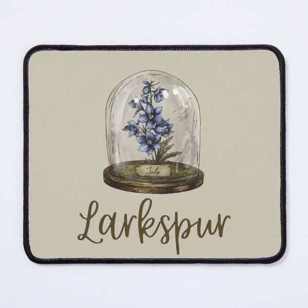 Item preview, 7 Larkspur Flower - July - Vintage Birth Flower designed and sold by patternjp.