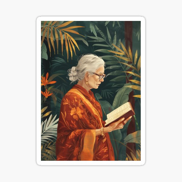Item preview, Indian woman with book  designed and sold by Rockwpapart.
