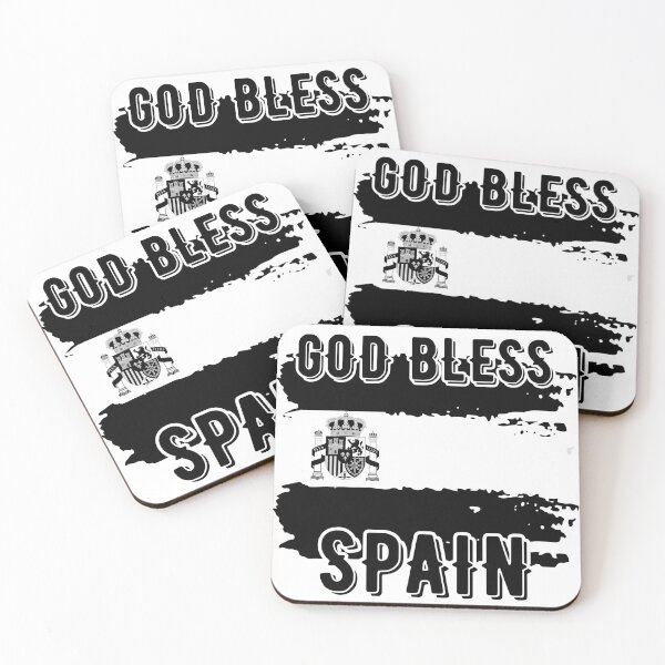 Artikelvorschau, Gott segne Spanien, weißes und schwarzes Design entworfen und verkauft von MoriaStore.