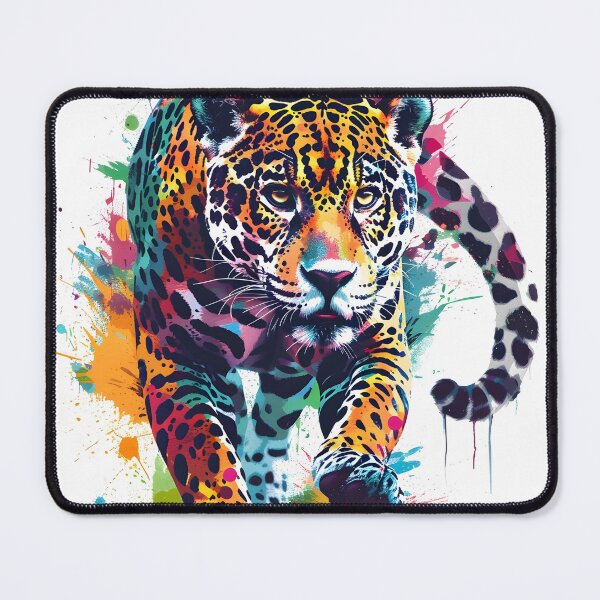 Item preview, colorful paint splatter leopard print designed and sold by dcrc.