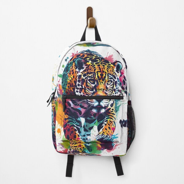 Item preview, colorful paint splatter leopard print designed and sold by dcrc.