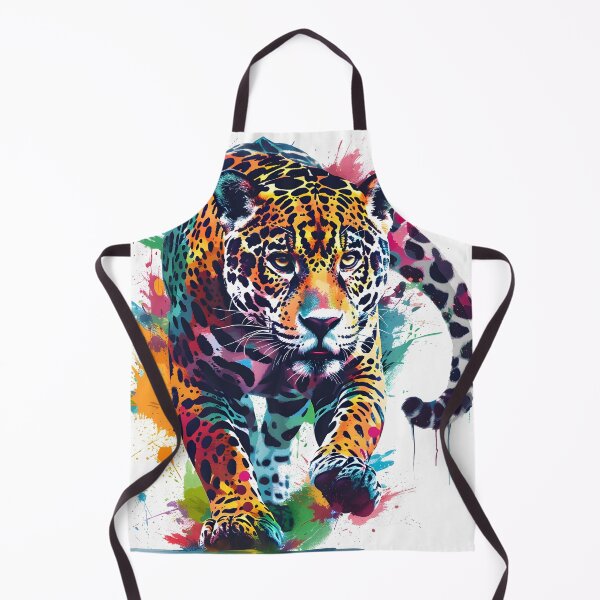 Item preview, colorful paint splatter leopard print designed and sold by dcrc.