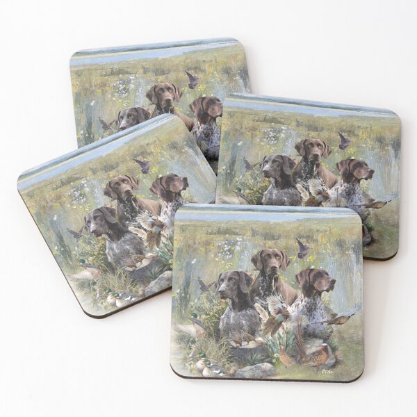 Item preview, German Shorthaired Pointers, Passion for Birds  designed and sold by TammyHunterArt.