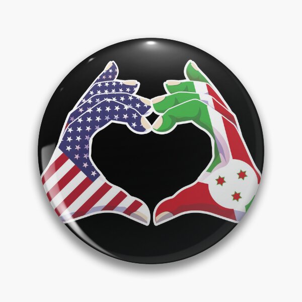 Item preview, Burundi Burundian USA United States American America Love Heart Peace designed and sold by FlagX.