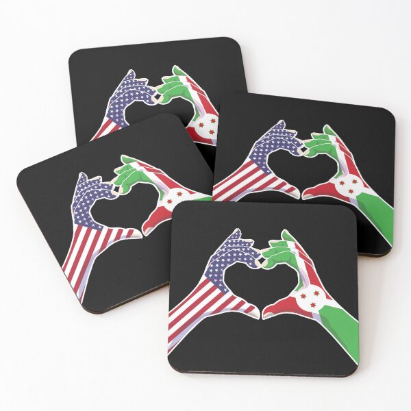 Item preview, Burundi Burundian USA United States American America Love Heart Peace designed and sold by FlagX.