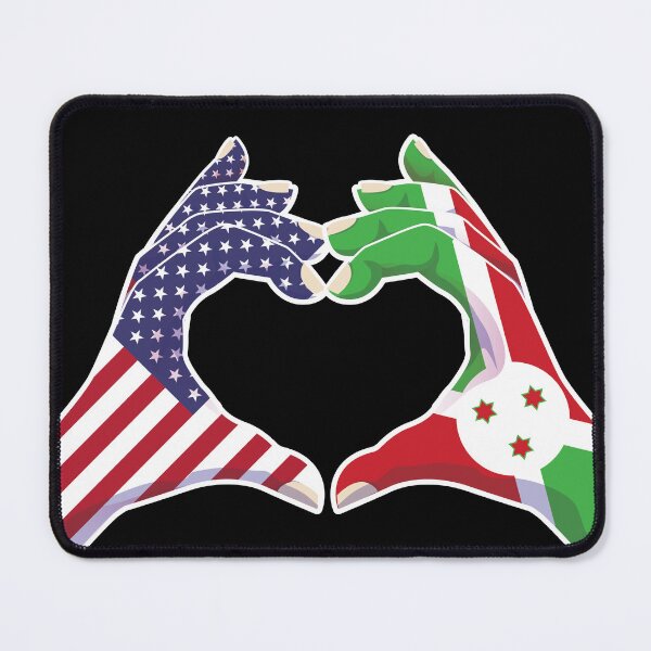Item preview, Burundi Burundian USA United States American America Love Heart Peace designed and sold by FlagX.