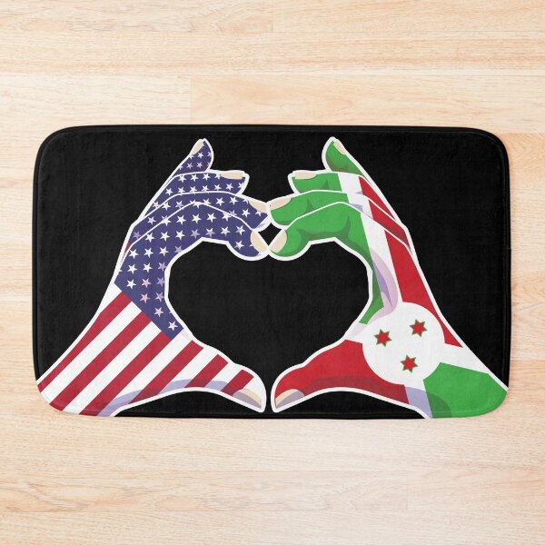 Item preview, Burundi Burundian USA United States American America Love Heart Peace designed and sold by FlagX.