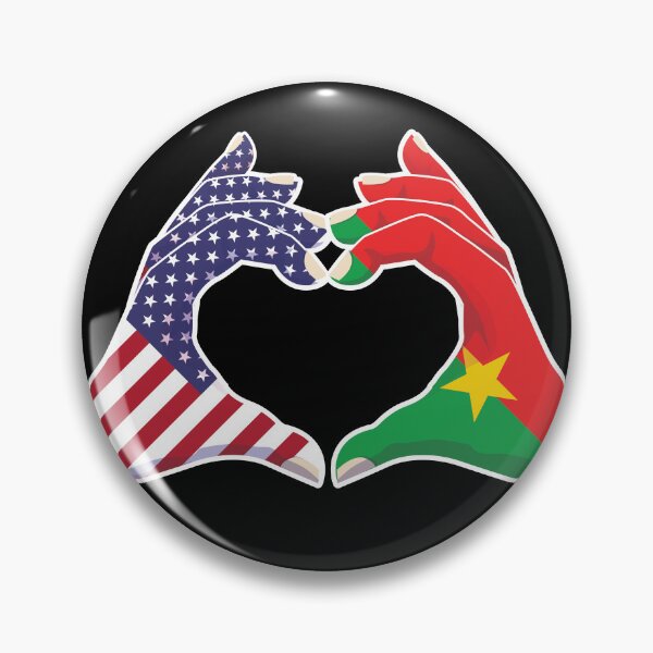 Item preview, Burkinabe Burkina Faso USA United States American America Love Heart Peace designed and sold by FlagX.