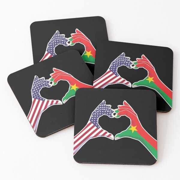 Item preview, Burkinabe Burkina Faso USA United States American America Love Heart Peace designed and sold by FlagX.