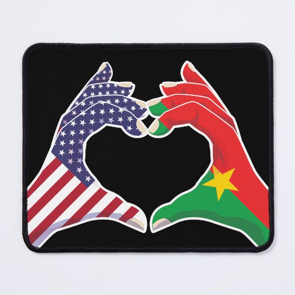 Item preview, Burkinabe Burkina Faso USA United States American America Love Heart Peace designed and sold by FlagX.