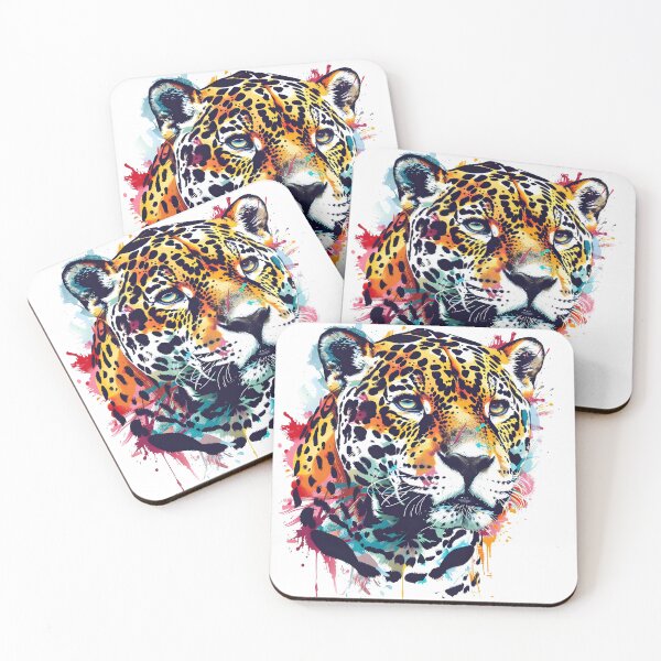 Item preview, colorful paint splatter leopard print designed and sold by dcrc.