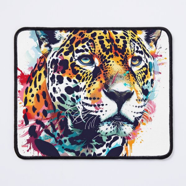 Item preview, colorful paint splatter leopard print designed and sold by dcrc.
