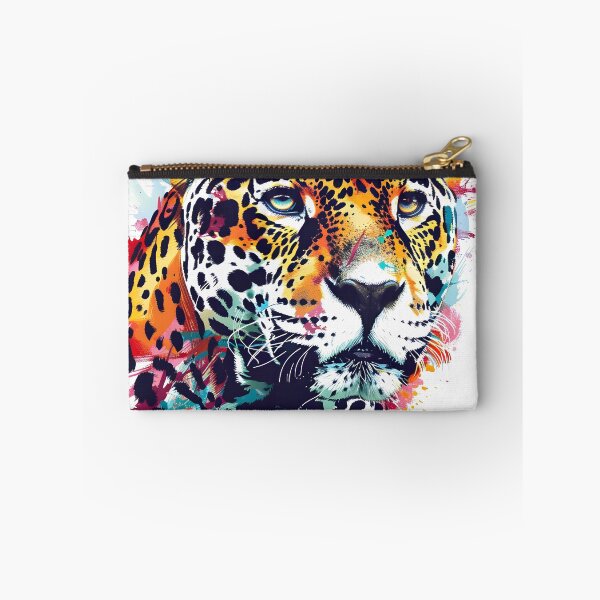 Item preview, colorful paint splatter leopard print designed and sold by dcrc.