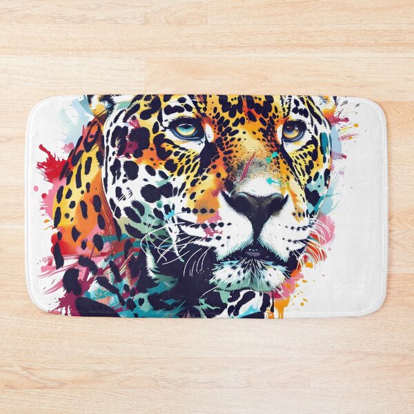 Item preview, colorful paint splatter leopard print designed and sold by dcrc.