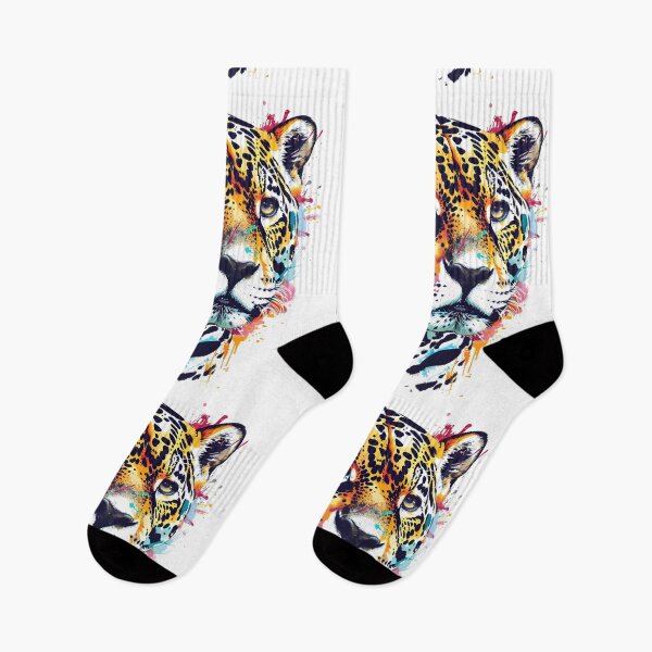 Item preview, colorful paint splatter leopard print designed and sold by dcrc.