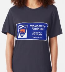 Welcome to Fortitude Sign - Fortitude T-shirt Slim Fit T-Shirt