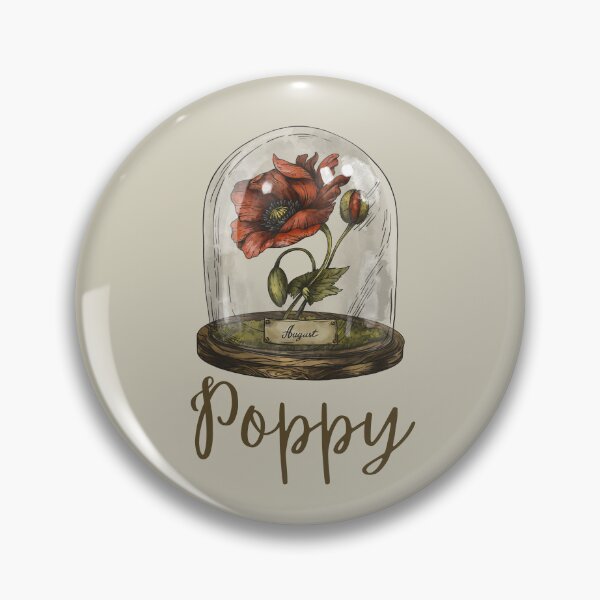 Item preview, 8 Poppy Flower - August - Vintage Birth Flower   designed and sold by patternjp.