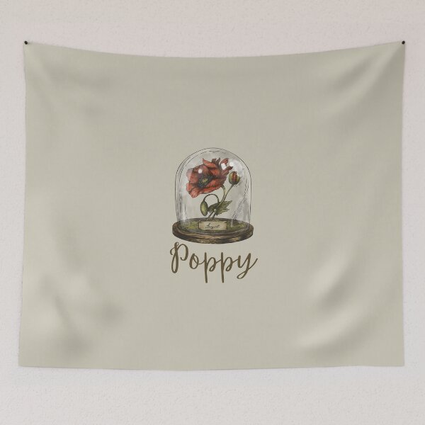 Item preview, 8 Poppy Flower - August - Vintage Birth Flower   designed and sold by patternjp.