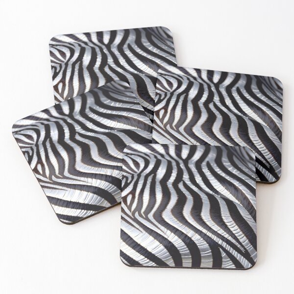 Item preview, Abstract Silver Zebra Skin Pattern designed and sold by TheArtOfPat.