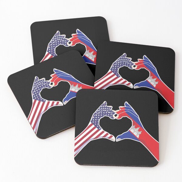 Item preview, Cambodian Cambodia USA United States American America Love Heart Peace designed and sold by FlagX.